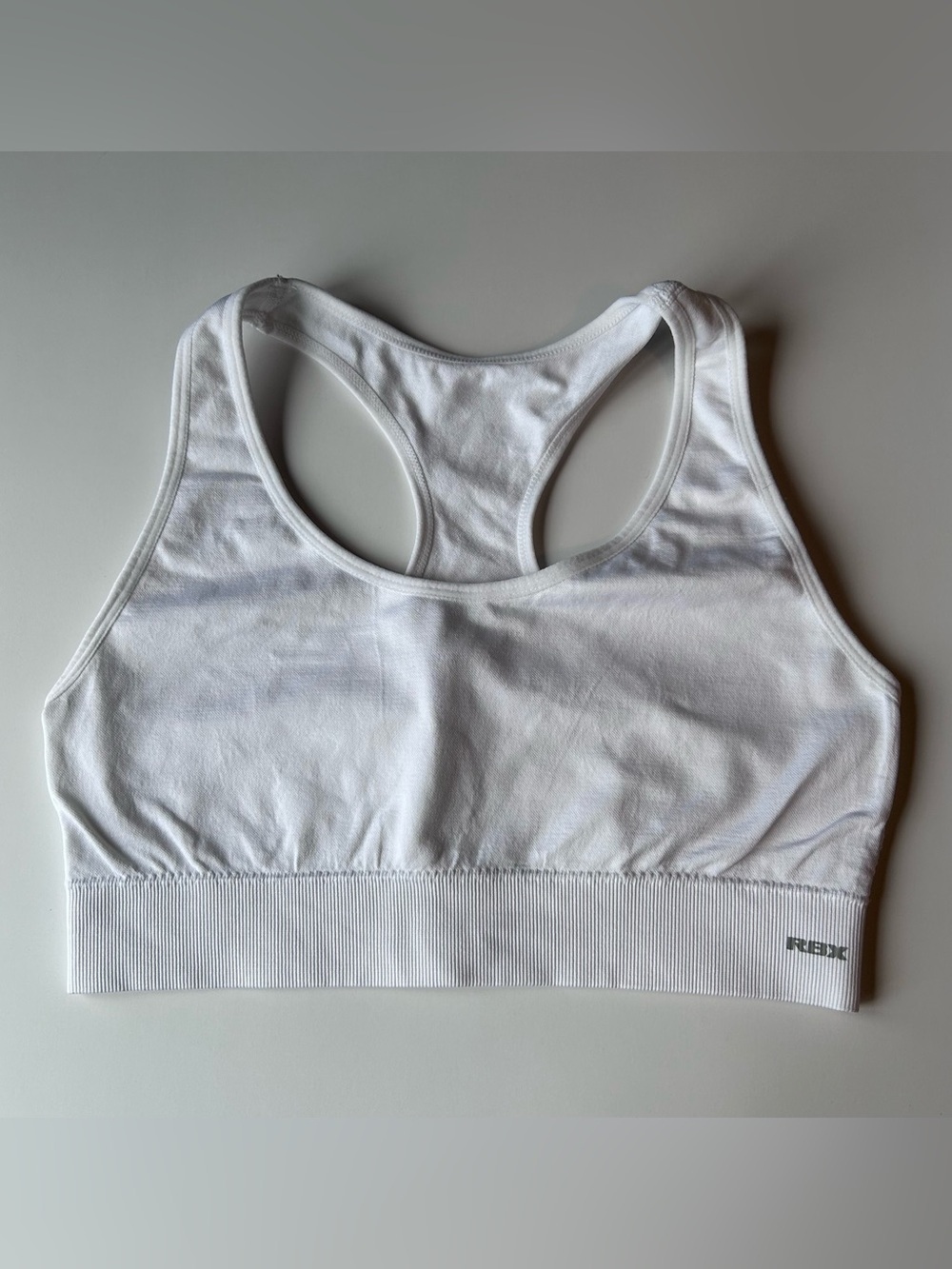 RBX Seamless Racerback Sports Bra White Women’s Medium